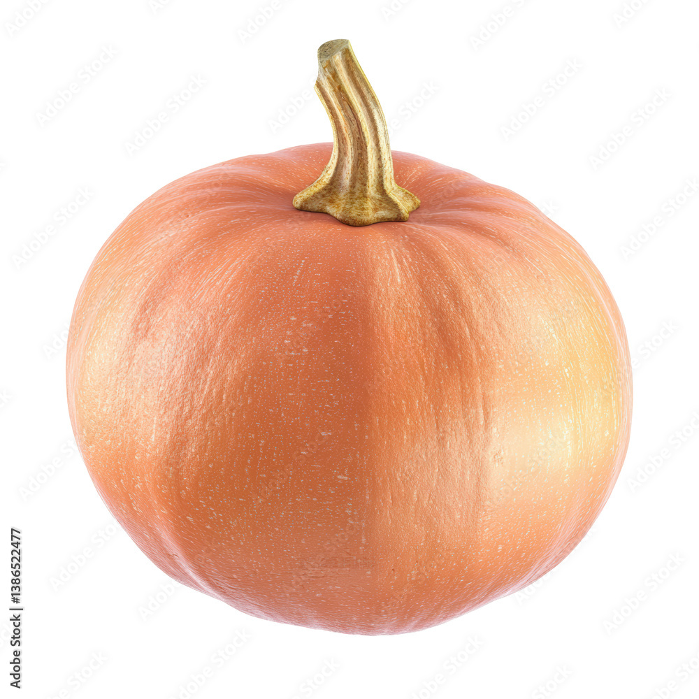 Aufkleber a single vibrant pumpkin set against a deep black background showcasing its unique shape and rich co