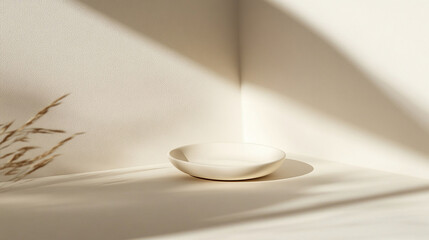 Small ceramic dish placed near lower left corner on