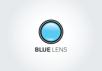 Blue Lens Logo Design for Modern and Creative Visual Branding