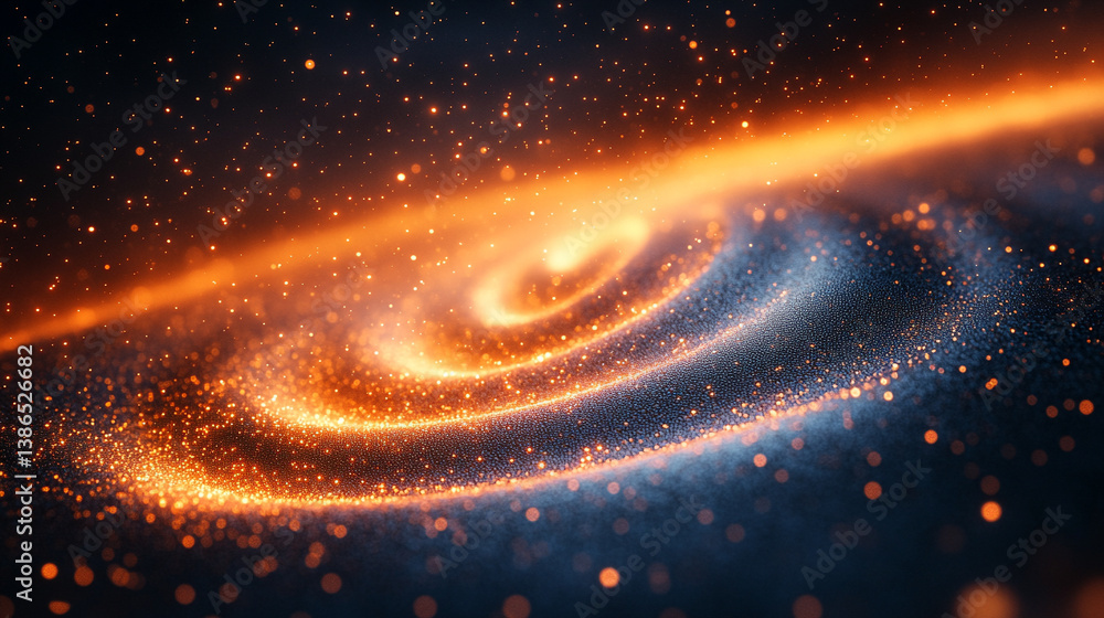 Poster abstract sci-fi tech background with shiny radial blur and grainy film noise. futuristic motion circ