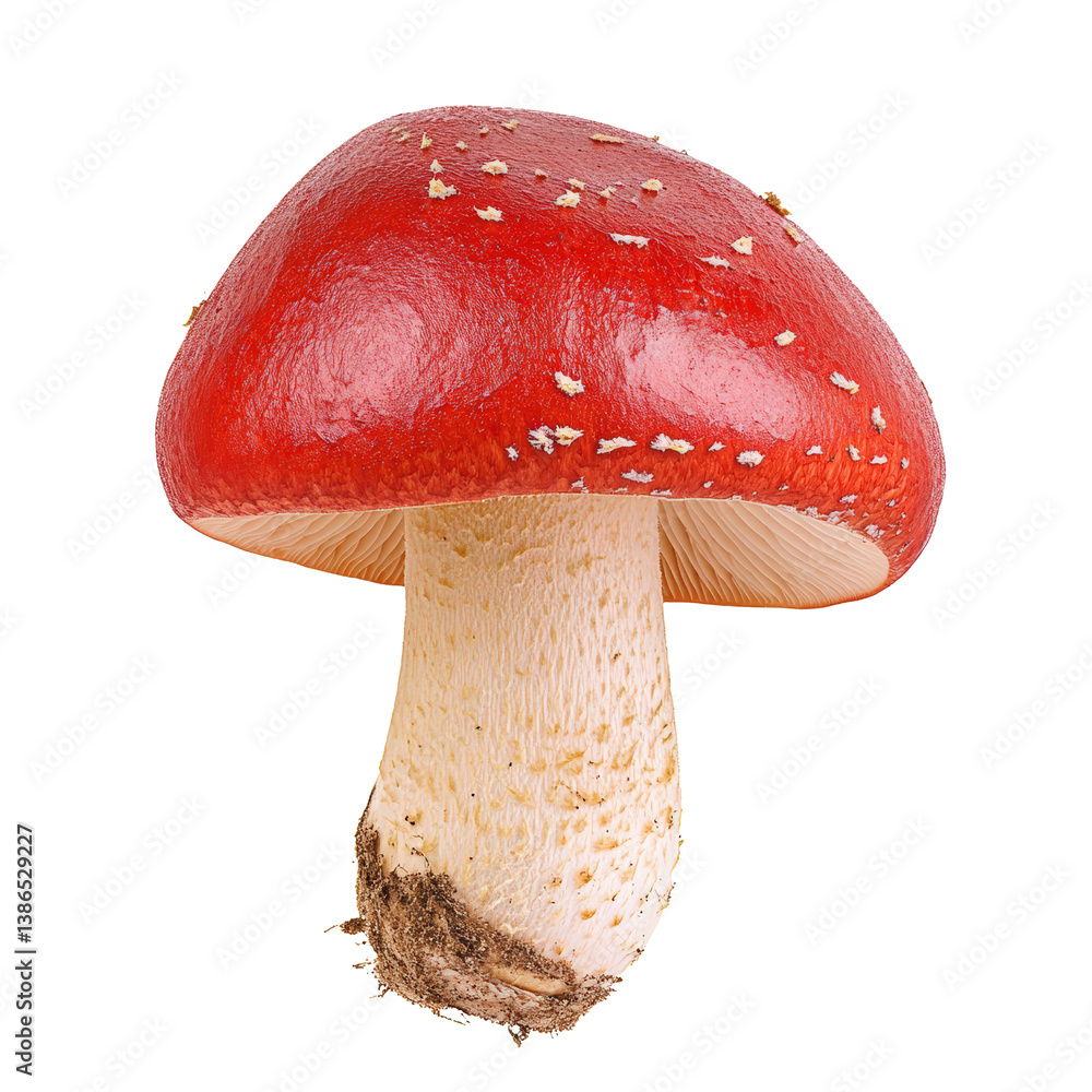 Poster isolated mushroom on a dark background showcasing its unique shape and earthy tones for culinary ins