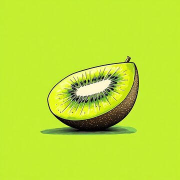 recommend clip art: sliced kiwi fruit illustration