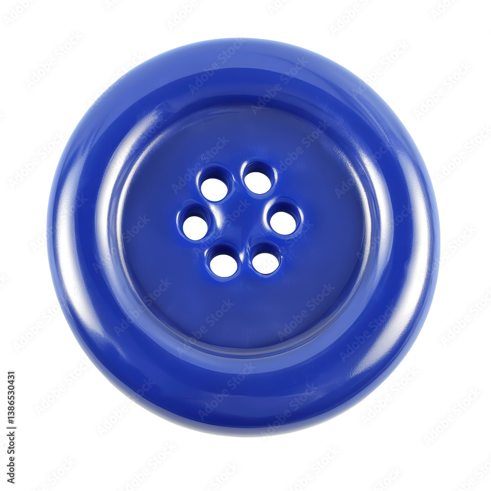Poster simple yet striking blue button on a white background highlighting minimalist design and functional 