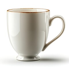 Minimalist white mug for coffee lovers high resolution picture