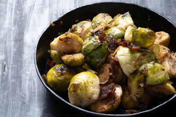 rustic bacon  brussels sprouts