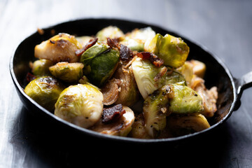 rustic bacon  brussels sprouts