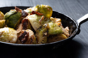 rustic bacon  brussels sprouts