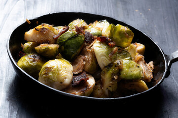rustic bacon  brussels sprouts