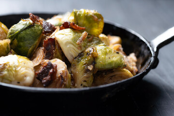 rustic bacon  brussels sprouts