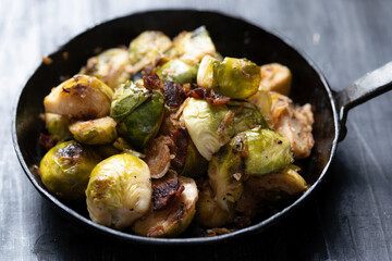 rustic bacon  brussels sprouts