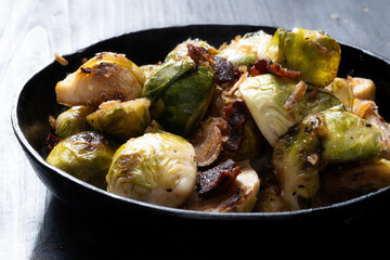 rustic bacon  brussels sprouts