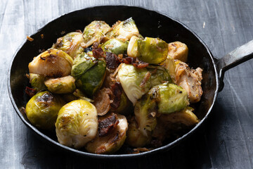 rustic bacon  brussels sprouts