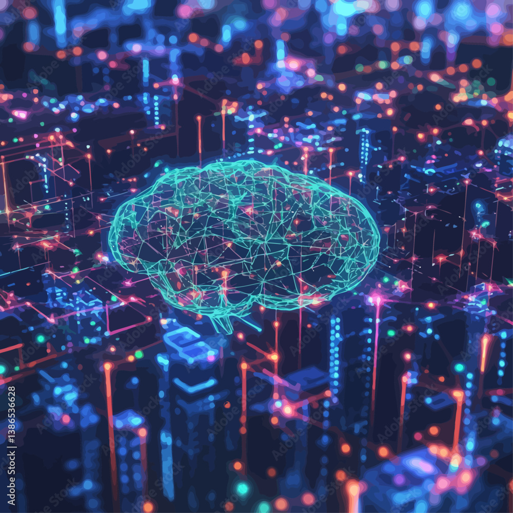 Poster luminescent mind: data-driven digital world