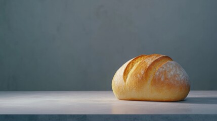 A freshly baked loaf of sourdough bread with a crispy crust. Featuring comfort and craftsmanship