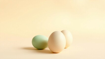 Softly glowing minimalist Easter background with a delicate blend of calming pastel colors