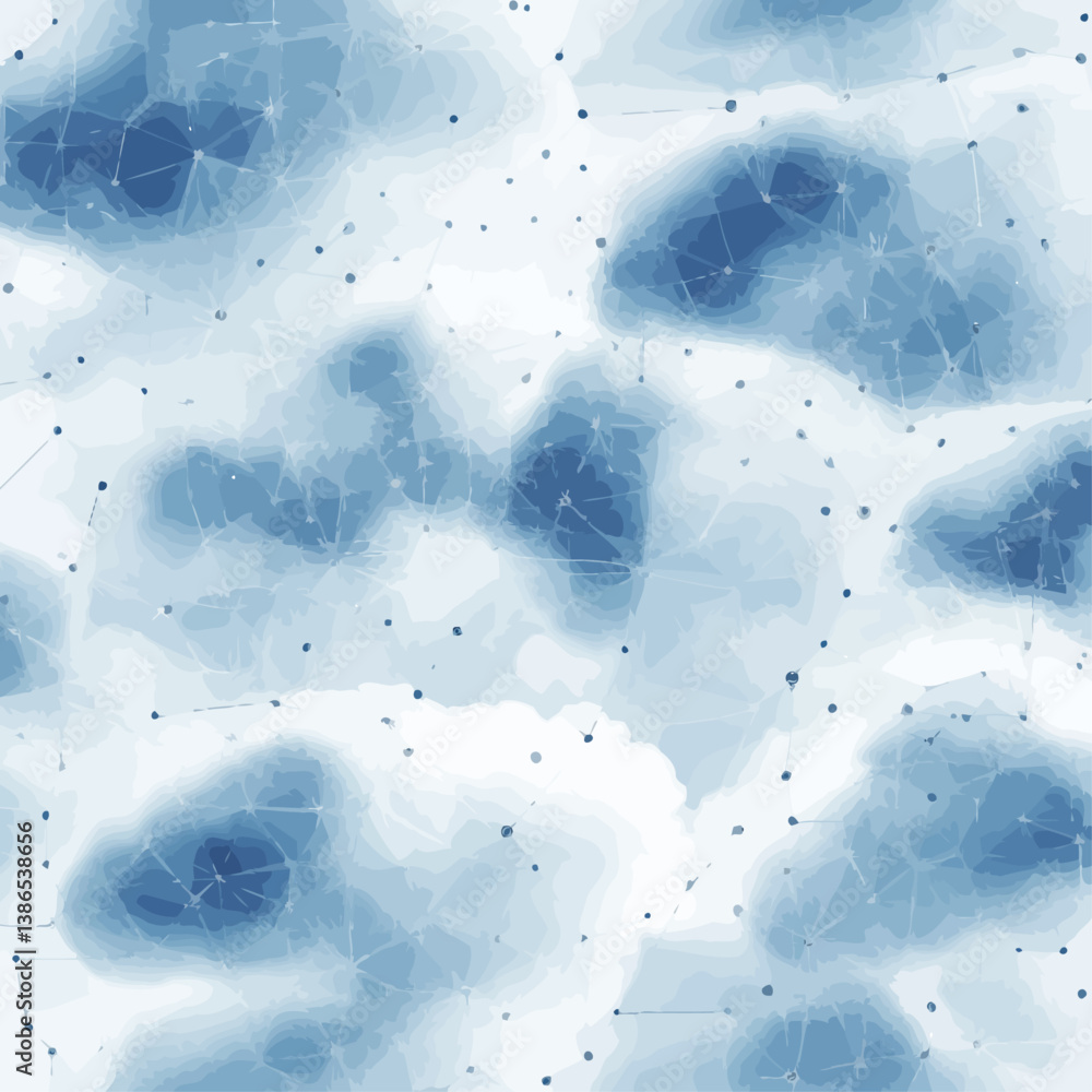 Poster abstract network connection on cloudy sky background in blue