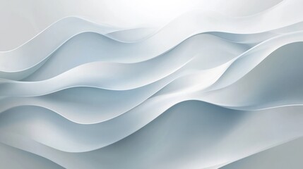 Abstract white wavy folds, elegant background design. Possible use modern wallpaper
