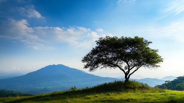 Solitary Tree Peaks Above.