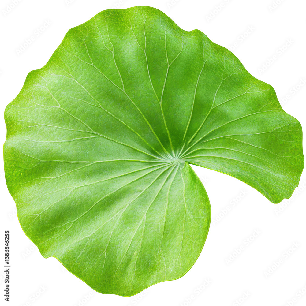Aufkleber fresh green leaf captured in a simple setting highlighting its natural shape and texture for culinar