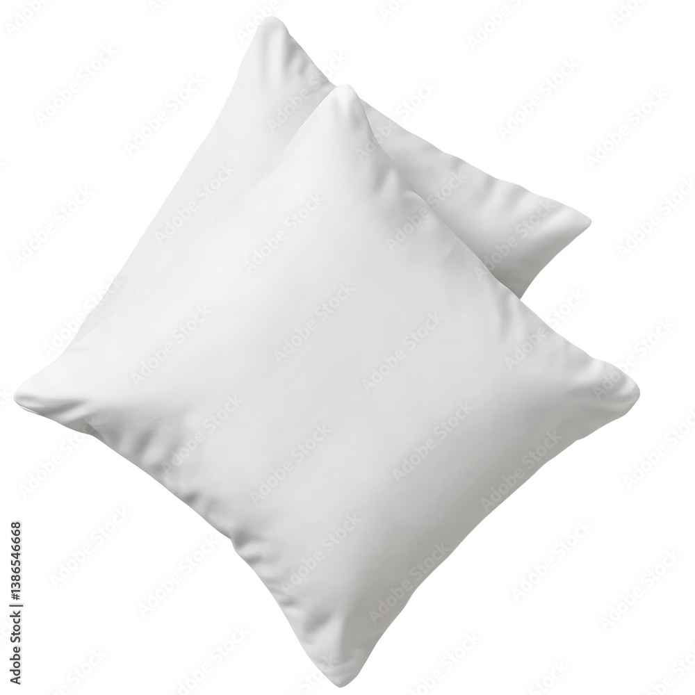 Poster two plush white pillows perfectly arranged on a luxurious bed creating a cozy and inviting sleeping 
