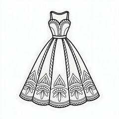 vector illustration of a wedding dress © MDArman