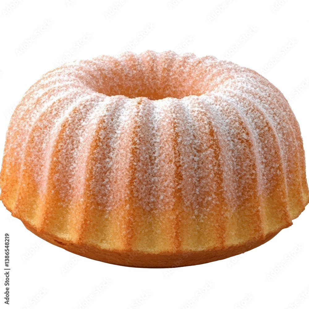 Aufkleber a delicious bundt cake generously dust with powdered sugar awaiting to be sliced and enjoyed at gath