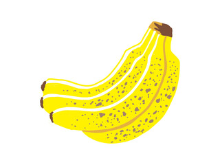 熟したバナナのイラスト