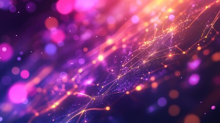 Abstract network of glowing particles (1)