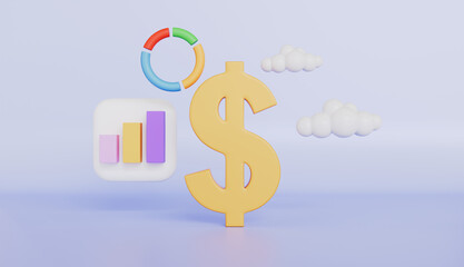 Analyzing financial or corporate budget, financial income and expenses, finance accounting and calculation concept