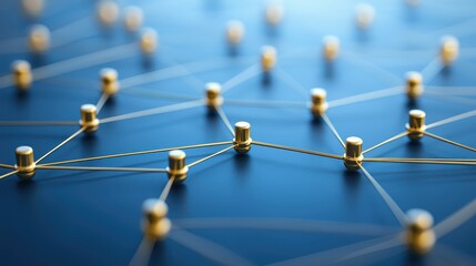 Closeup of colorful pins, a detailed view of office and school supplies 