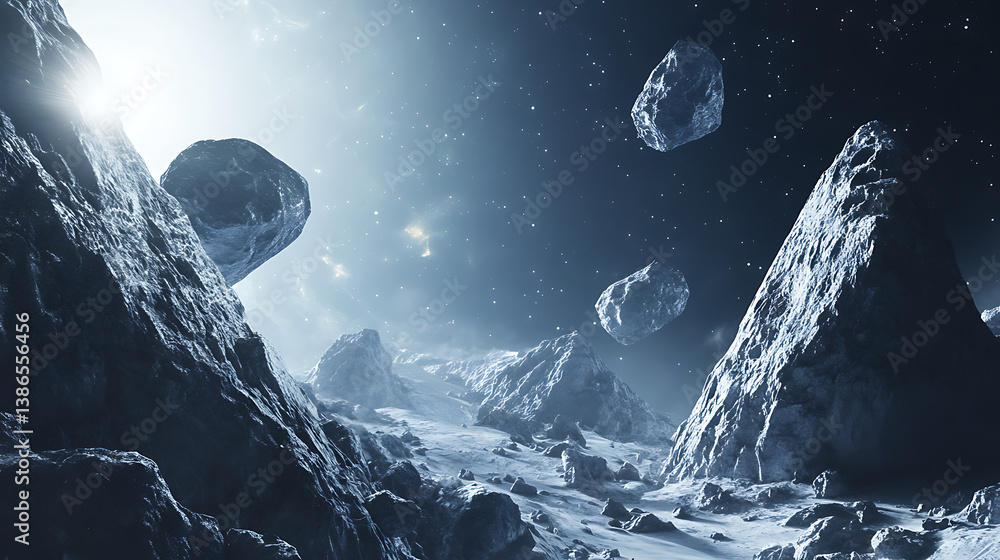 Poster an ai powered system optimizing space mining by analyzing real time asteroid compositions and extrac