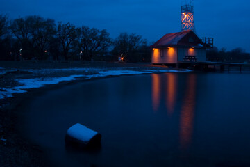 Early morning at Lake Ontario beach Toronto