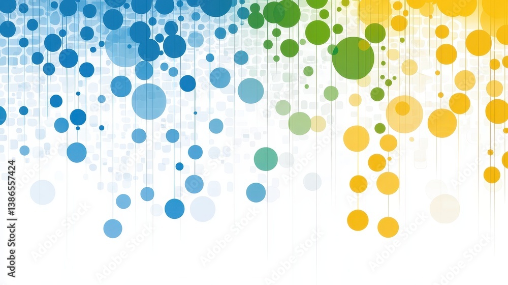 Poster colorful overlapping circles background vector, a vibrant and dynamic abstract design