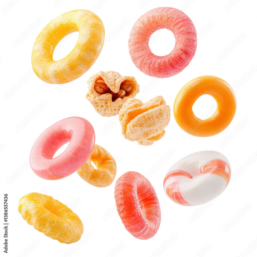 Poster assorted bunch of fresh fruits displaying a variety of colors and textures to encourage healthy eati