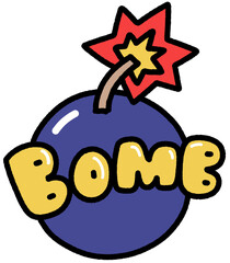 귀여운 폭탄 일러스트