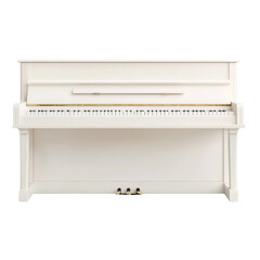 Elegant white piano furniture cutout background for interior design modern home environment artistic viewpoint