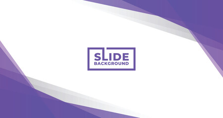Corporate business slide presentation banner background with stacked triangle overly purple color © Dezaincreative