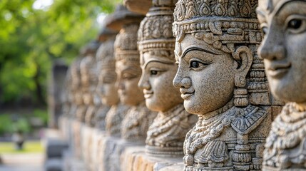 Obraz premium Stone Carvings of Divine Figures
