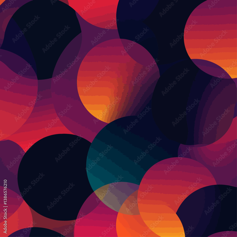 Poster abstract colorful gradient circles background