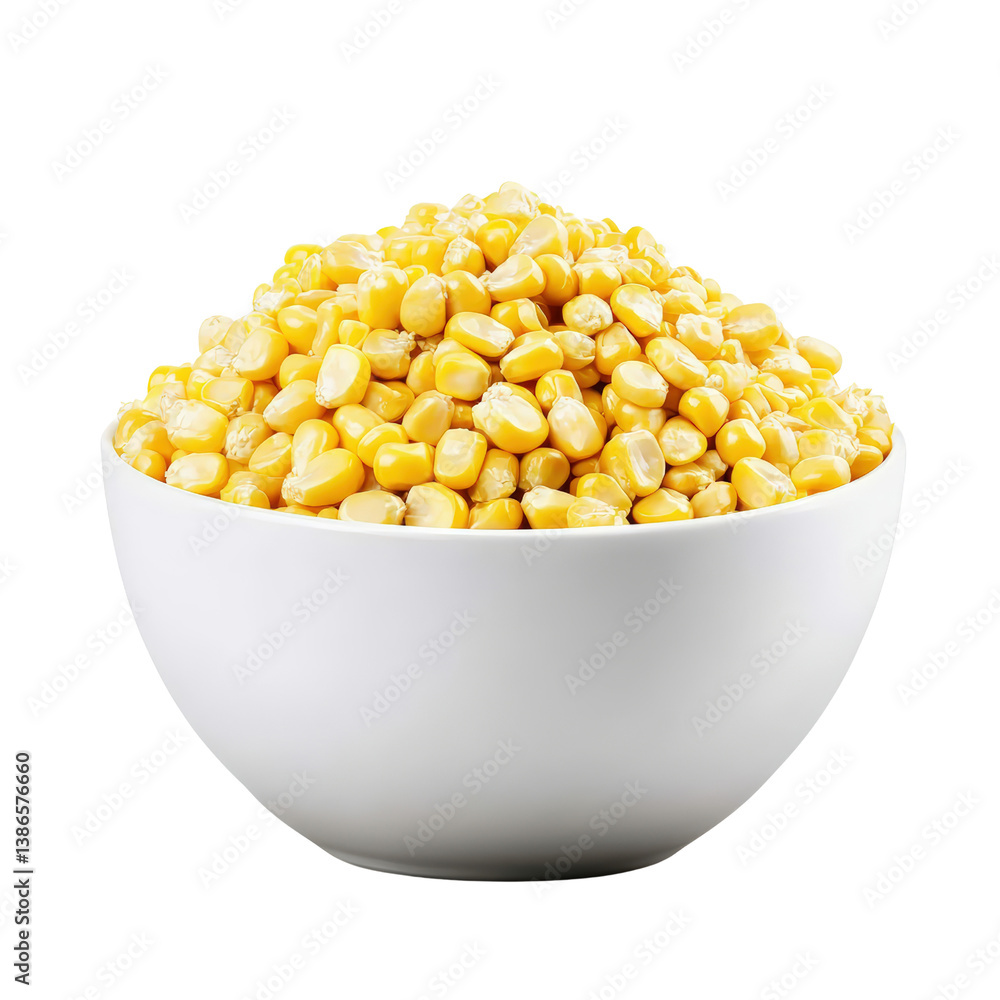 Poster a bowl of golden corn kernels overflowing with freshness and nutrients ready to enhance any culinary