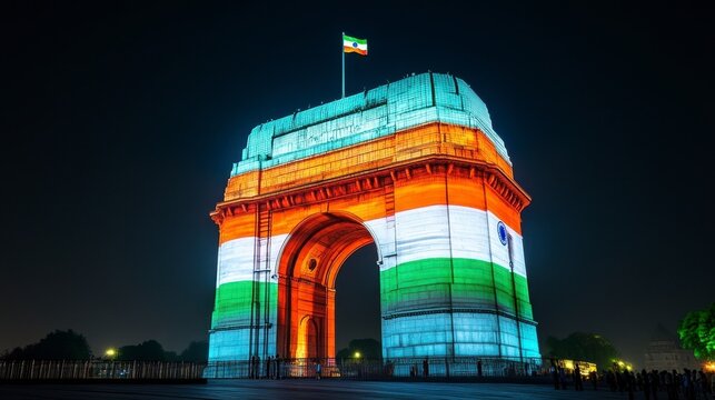 India Gate Illuminated Display