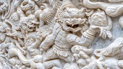 Obraz premium Intricate Stone Relief Art