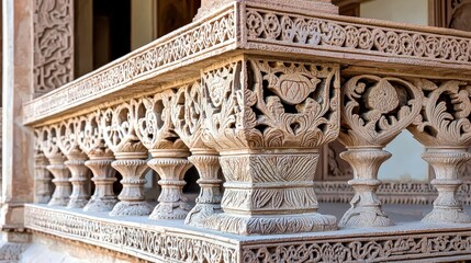 Fototapeta premium Intricate Stone Carvings Detail