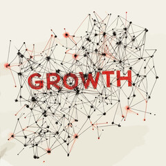 Abstract Network with Red 