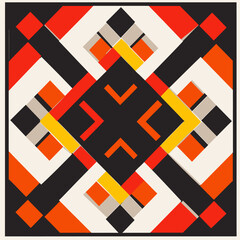 Geometric Abstract Art in Bold Colors