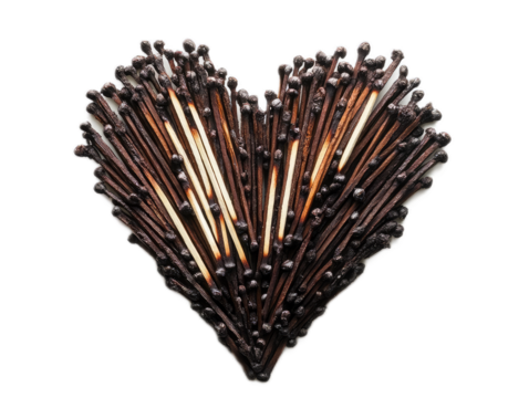 Pixel art heart in classic 8-bit style with visible square pixels on white background