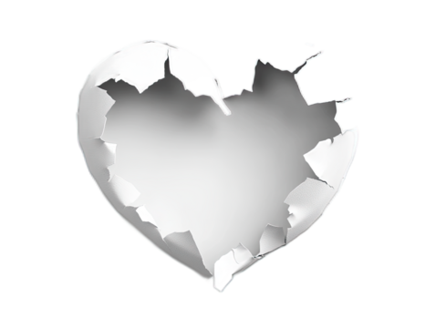 Pixel art heart in classic 8-bit style with visible square pixels on white background