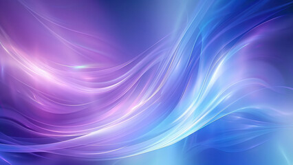 Obraz premium Abstract purple and blue flowing waves in soft light background