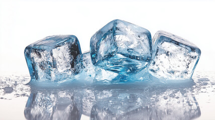 Obraz premium Ice on the empty space background.