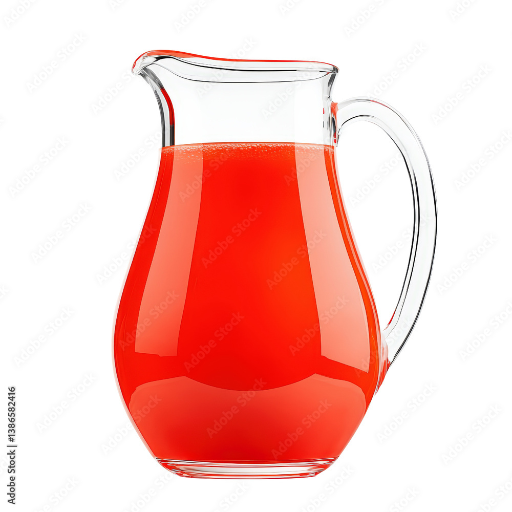 Poster elegant pitcher filled with fresh cranberries and water ready to serve as a refreshing beverage for 